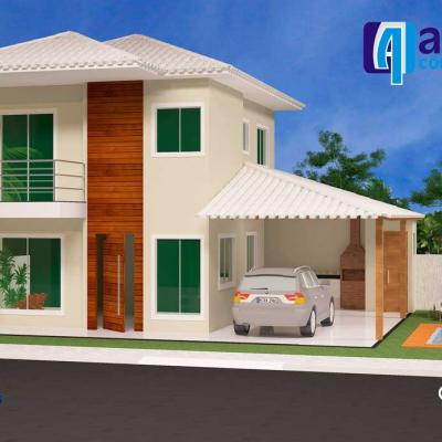 Mega Projetos Casa 02 Fachada H Atual Construtora Vila Da Samarco Residencial Daniela Guarapari Espirito Santo