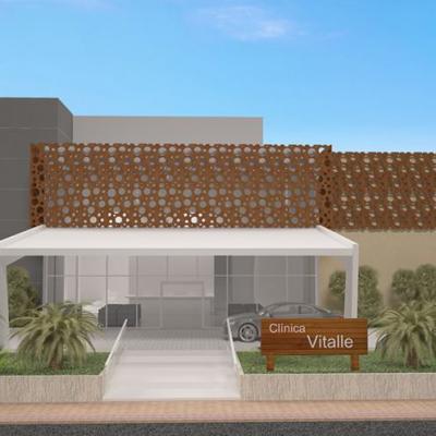 Mega Projetos Fachada Comercial Clinica Vitalle Meaipe Guarapari Es