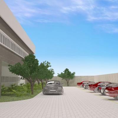 Mega Projetos Fachada Comercial Estacionamento Clinica Vitalle Guarapai Es