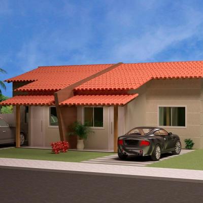 Mega Projetos Casa 01 Fachada Construtora Idealle Residencial Esmeralda Santa Monica Guarapari Espirito Santo