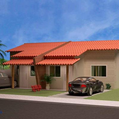 Mega Projetos Casa 02 Fachada Construtora Idealle Residencial Esmeralda Santa Monica Guarapari Espirito Santo