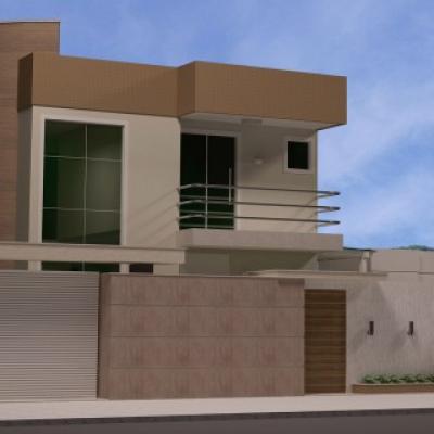 Mega Projetos Casa Fachada Residencial Unifamiliar Sao Judas Tadeu Guarapari Espirito Santo